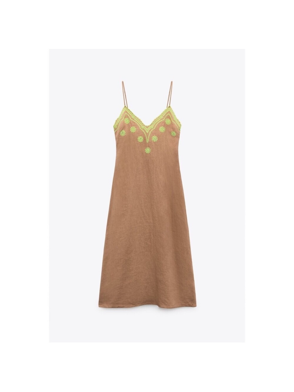 Zara linen eyelet dress